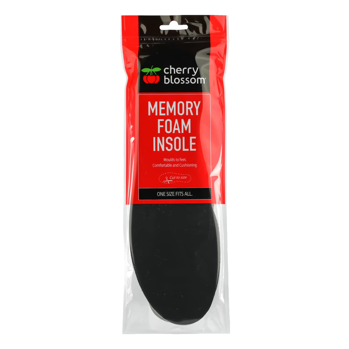 Cherry Blossom CB211029 Memory Foam Insole, Black