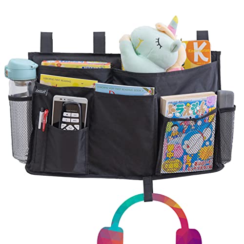 Leisuit Schwarze XL Betttasche mit 9 Taschen