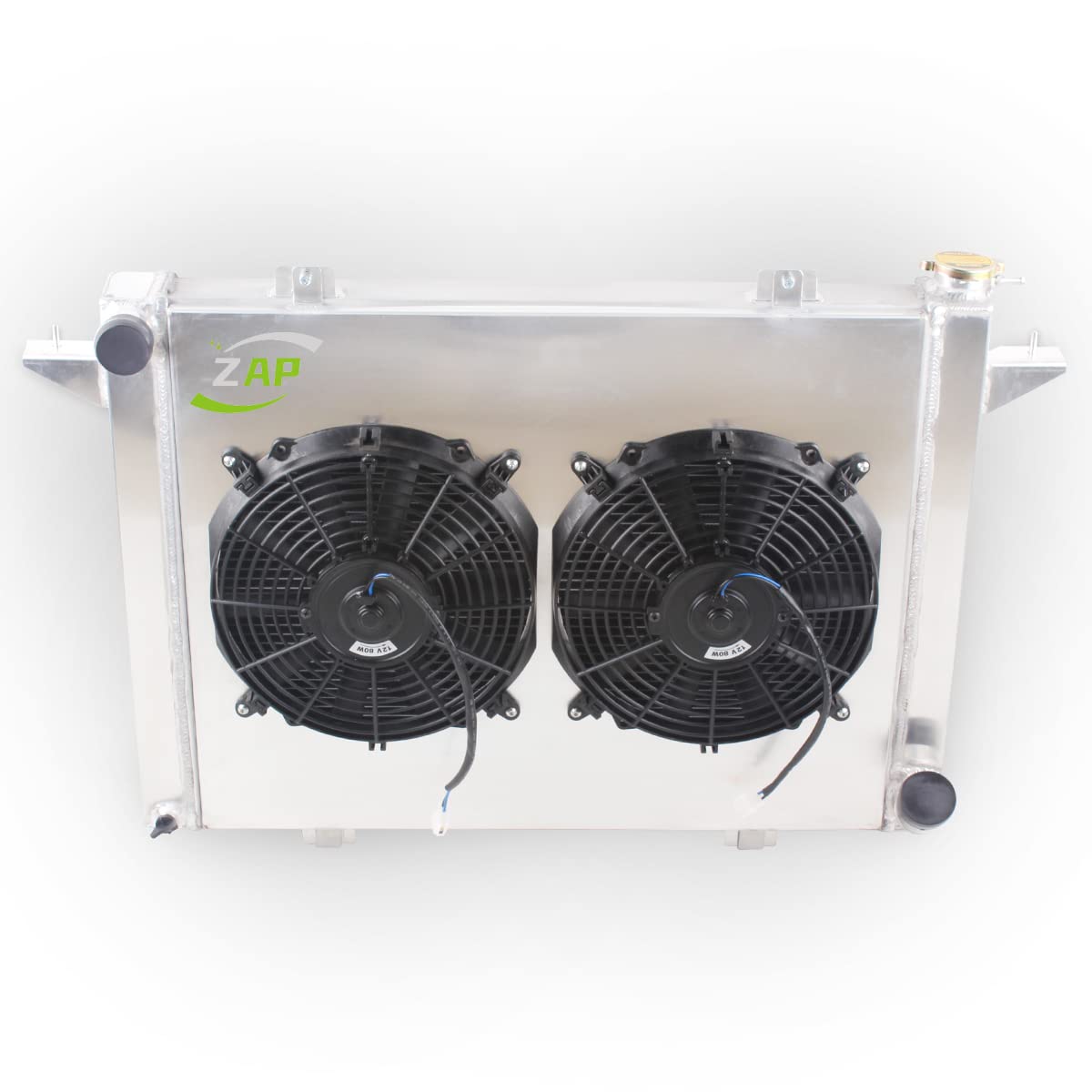 ZAP Performance 3-Row Full Aluminum Radiator+Fan Compatible with 1989 90 91 92 1993 Dodge Ram Truck Pickup 5.9L Diesel CC1198