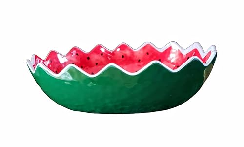 Generic Melamine Plastic Watermelon Large Size Salad Serving Bowl -