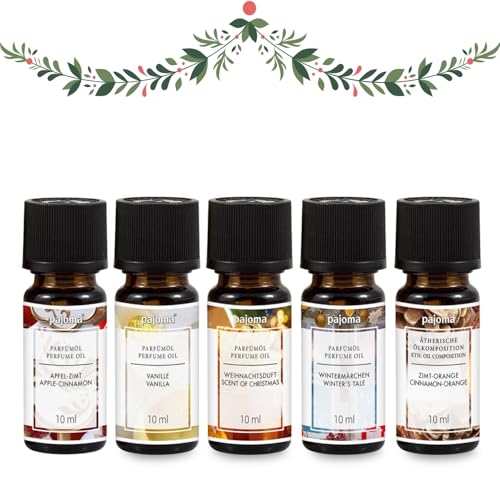 Duftöl Set XMAS 5x 10ml - Apfel-Zimt, Zimt-Orange,...