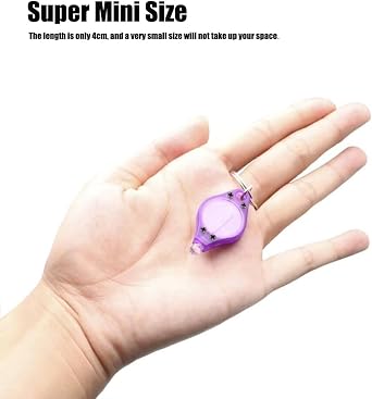 Pocketman Mini Keyring Light 395UV Torch Small Torch Kit Black Light Torch with Keychain (10 Pieces)