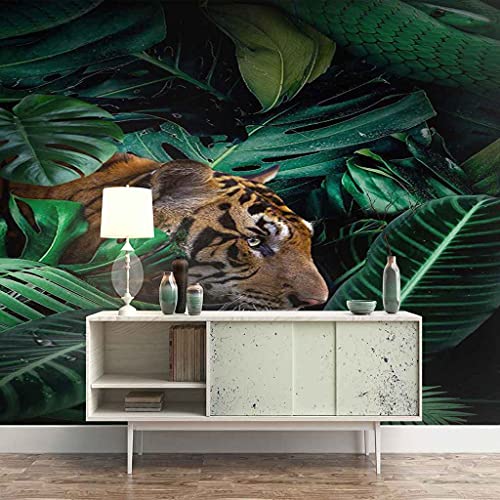 Papier peint panoramique tigre 3D photo murales jungle géant 250x175 cm
