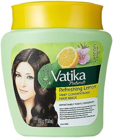 Dabur Vatika Refreshing Lemon Deep Conditioning Hair Mask Treatment Cream, 500 Gram