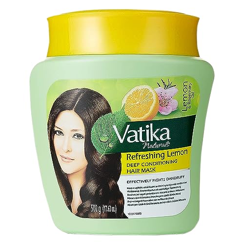 Vatika Naturals Hot Oil Hair Mask - Refreshing Lemon & Multivitamin Hair for Dry, Damaged, Nourishing & Strengthening, Deep Conditioning for Soft, Smooth Hair - 500ml Vatika Naturals Hot Oil Hair Mask - Refreshing Lemon & Multivitamin Hair for Dry, Damaged, Nourishing & Strengthening, Deep Conditioning for Soft, Smooth Hair - 500ml