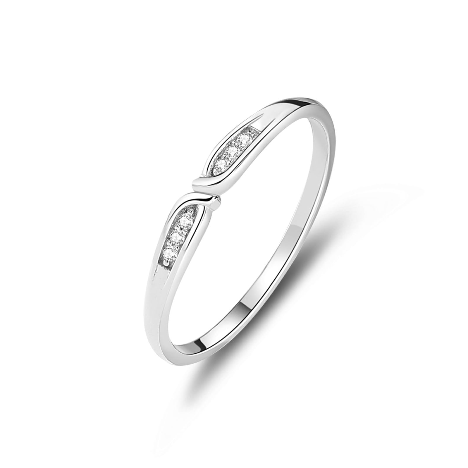 Anillo de oro blanco 950/platino 950 de 9 K/14 K/18 K para mujer, anillo para novia, diamante blanco