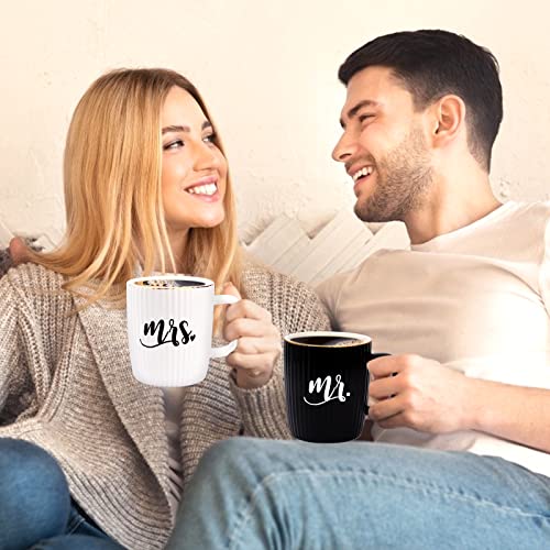 Wedding Gifts For Couples, Mr And Mrs Coffee Mugs Engagement Gifts For Newlyweds Bridal Shower Anniversary Present For Bride To Be Married Couples Gifts For Bride And Groom, His And Hers,Wife Husband #TOP2