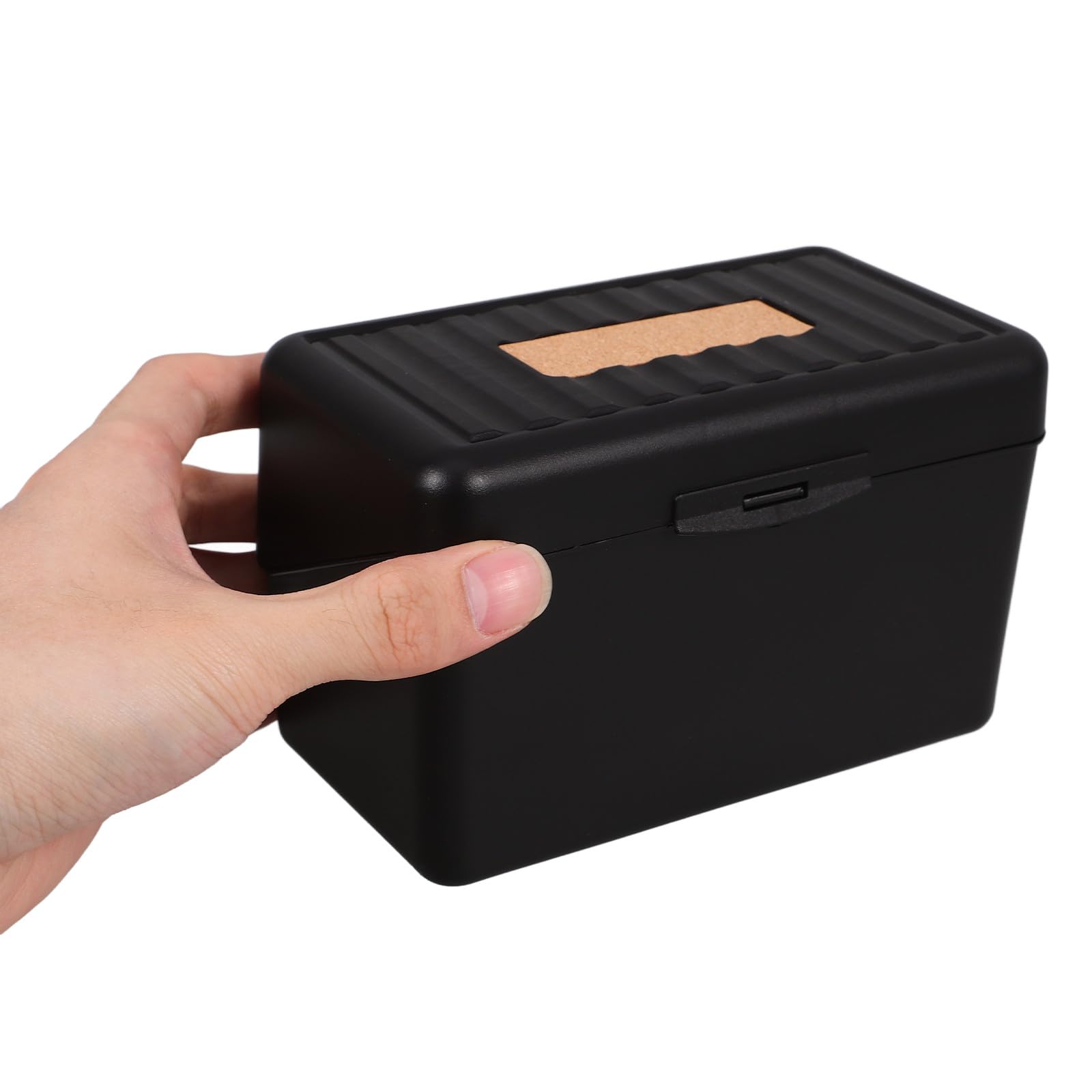 SEWACC Boîte Porte-cartes Mémoire Abs Noir Grosse Capacité, Facile à Nettoyer et Gain de Place, pour Bureau et Organisation des Fiches