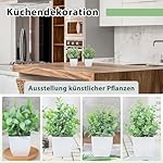4 Packungen kleine Künstliche Pflanzen, künstliche Grünpflanzen, Topfpflanze Künstlich für Wohnzimmer, Esstisch,Balkon,Küchendekoration，Badezimmer Deko – Bild 4