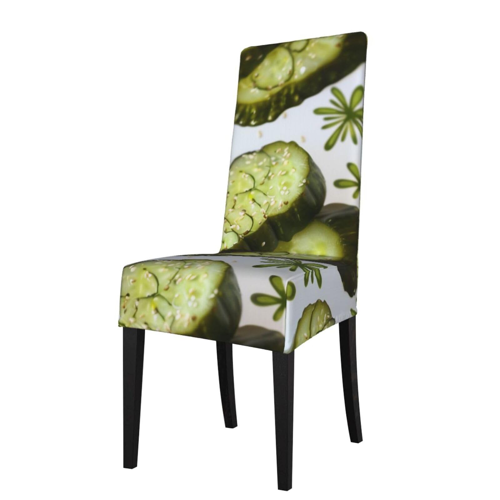 WPKJU Sushi Dill Pickles Print Dining Chair Covers Removable Chair Seat Covers Decorative for Kitchen & Bar Stools
