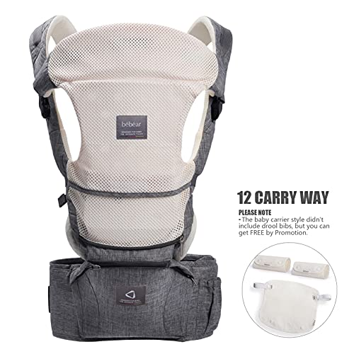 Bebamour draagzak voor 0-36 maanden, ademende draagzak voor pasgeborenen tot peuters, goedgekeurd door veiligheidsnorm… - Image 3