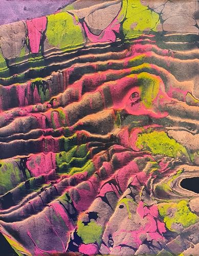 (DIN A3) Edelstahl Marmorierwanne ca. 30,5 × 43,0 × 5 cm – Rostfrei | Marbling Tray aus Edelstahl | Plateau à marbrure – Acier inoxydable | Wasserwanne für Ebru Technik, DIY & kreative Kunst