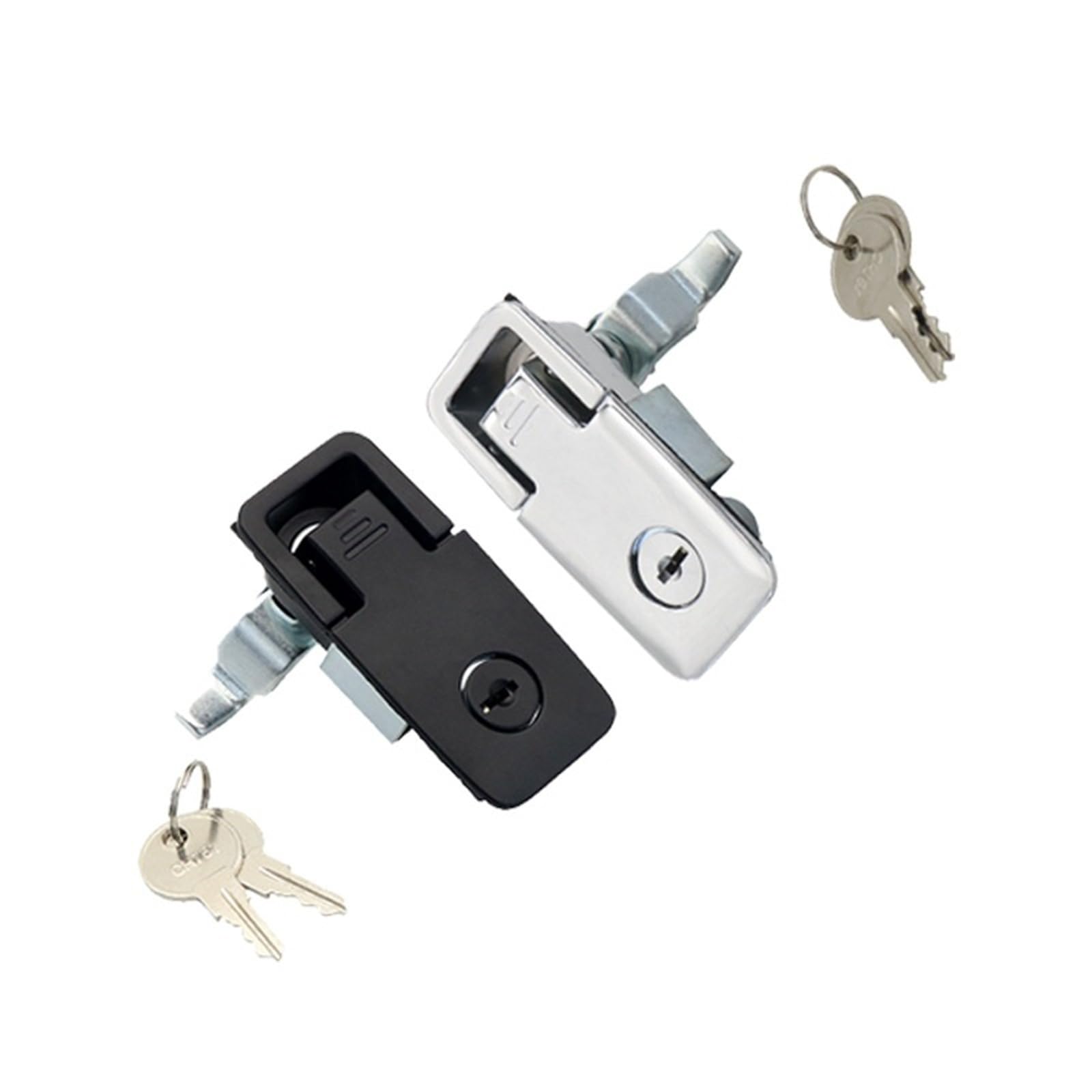 WQGQPXOB Zinc Alloy Black Flat Lock for Household Use Industrial Electrical Equipment Door for Distribution Boxes and Cinets 1Pcs(Black- no lock)