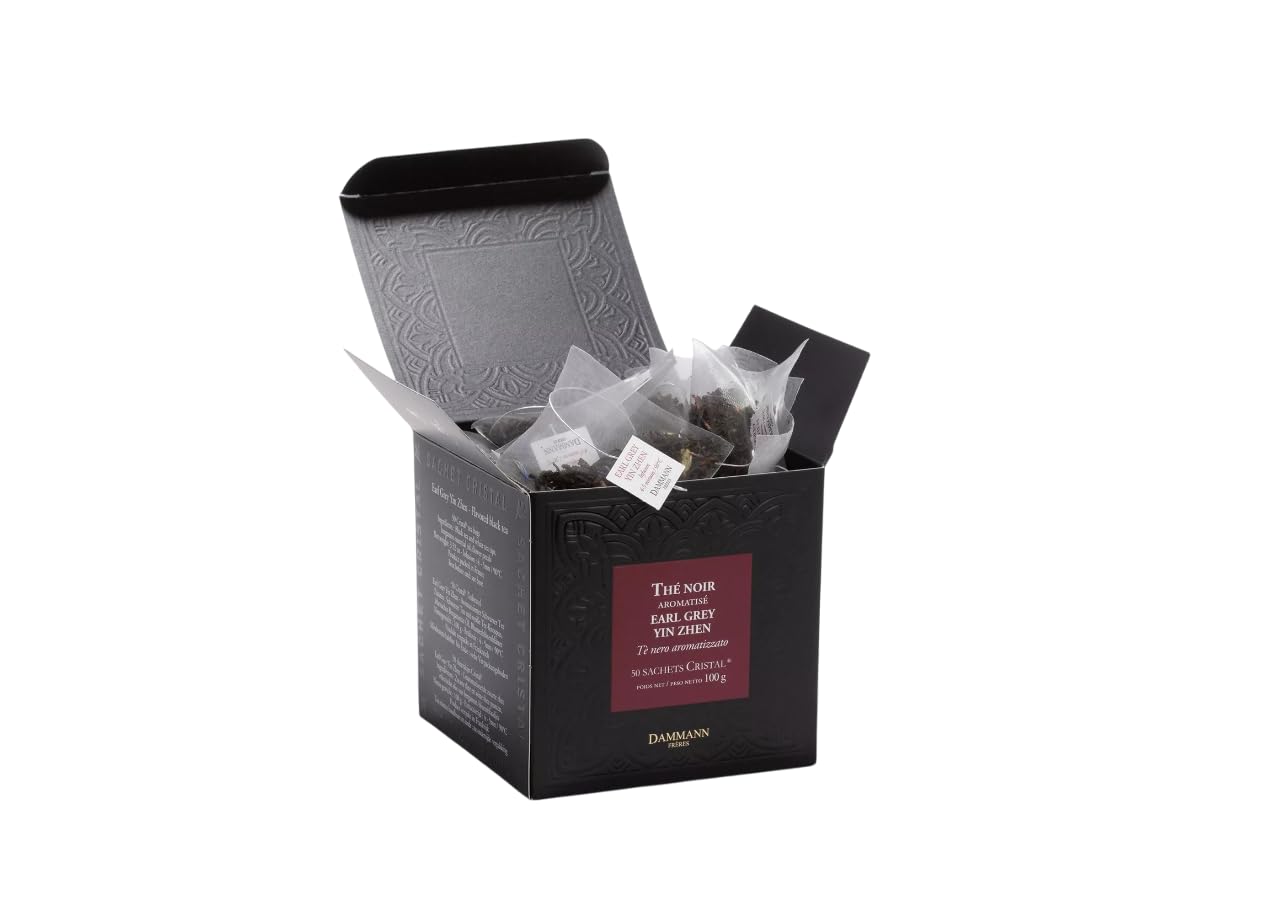 Dammann Earl Grey Tea Cristal Teabags (Pack of 1, Total 50 Teabags)
