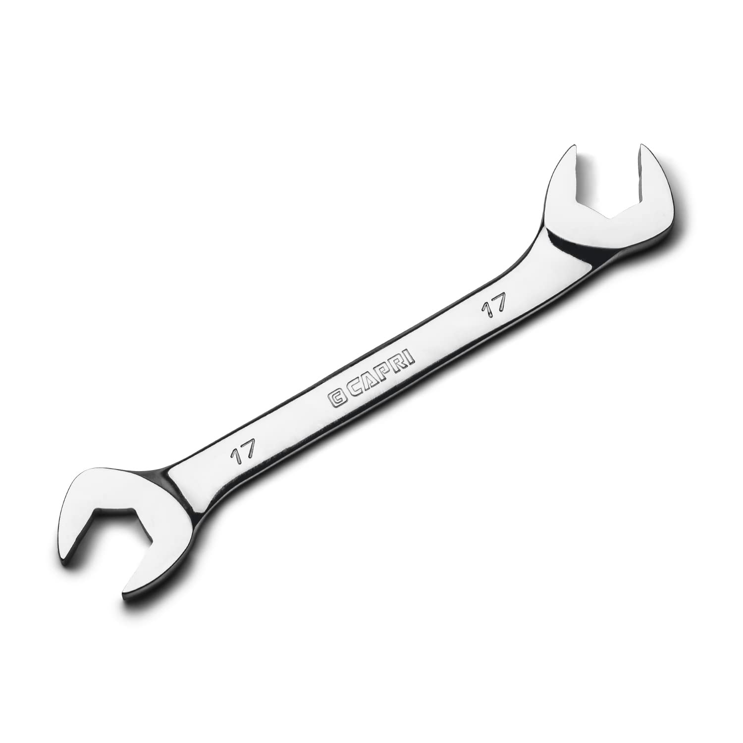 Capri Tools 17 mm Angle Open End Wrench, 30° and 60° angles, Metric