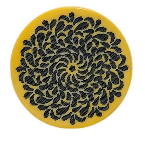 Image of NHD Professional Carrom Striker PROAN794 - Made of Original Pool Ball (Yellow), 41 x 41 x 9 mm