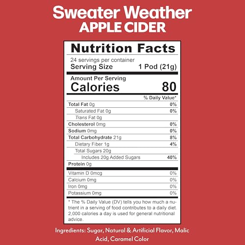 Image of Maud's Hot Apple Cider Pods, 48ct, Spiced Apple Cider Flavored Pods | Spiced Apple Cider in Single Serve Pods - Compatible with Keurig Coffee Makers