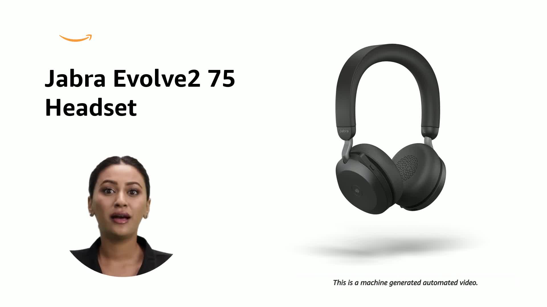 Jabra Evolve2 75 PC Wireless On Ear Headset with 8-Microphone