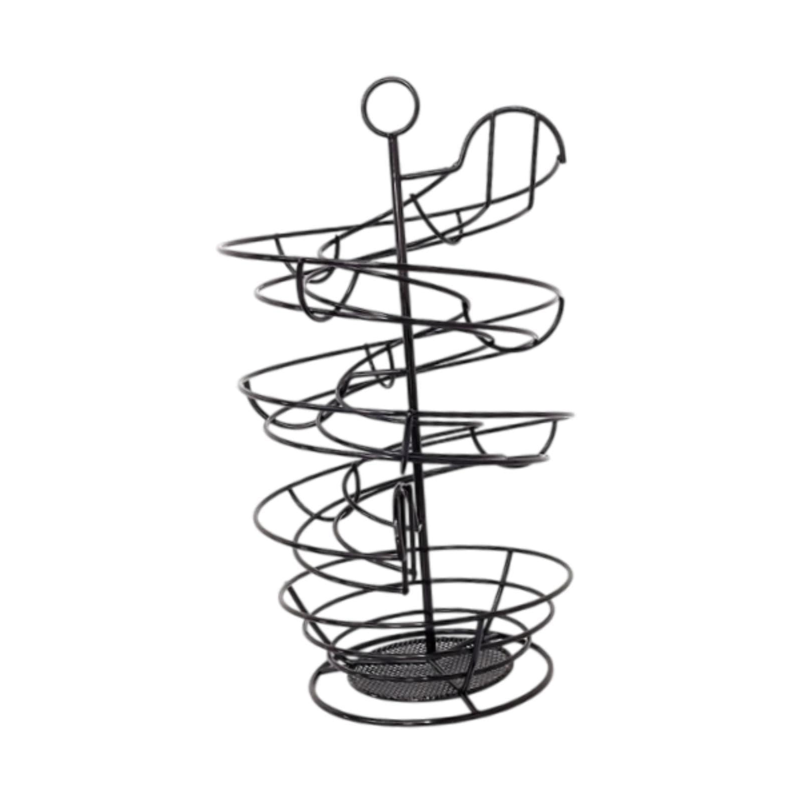 Distributeur Oeuf, Distributeur d'œufs en Spirale, Porte-œufs Rotatif, Gain de Place, Support de Stockage Oeufs Créatif Et Robuste, Rangement Oeuf, pour Comptoir de Cuisine Range Oeuf, Noir, 36x19.5cm