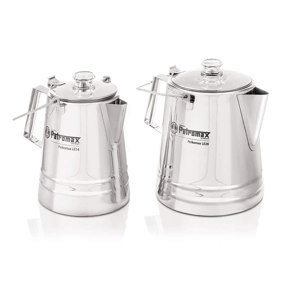 Petromax Edelstahl Perkolator - Kaffeekanne & Teekanne, 1,5 L, Camping | Robuste Outdoor Kanne für Lagerfeuer & Herd, mit Glasknauf zur Kontrolle, langlebige Qualität für intensives Aroma