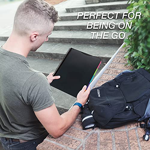 Samsill Fashion Colors 10 Pocket Spiral Project Organizer With 5 Dividers, Customizable Front Cover, Erasable Write On Tabs In Fashion Colors, Plastic Folders With Pockets #TOP5