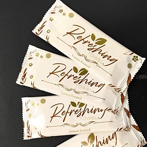 1000 x Lemon Fresh Wet Hand Wipes Towels Hot Cold Individually Wrapped - Catering Restaurants Home Takeaways Hotels by Majestic Cover