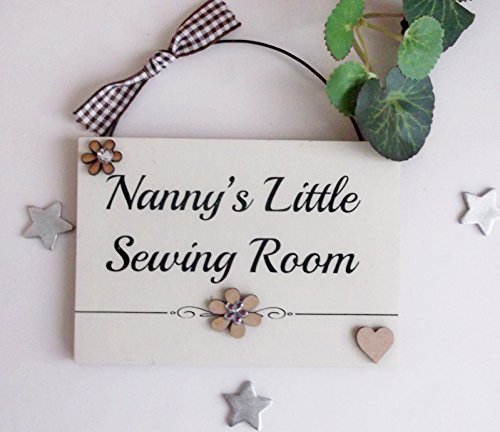 Craftworks Originals - Placa para Puerta de Nanny's Little Sewing Room