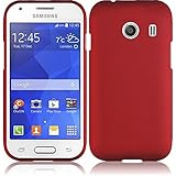 Samsung Galaxy Ace Style S765C Stardust s766c Case - Wydan (TM) Rubberized 2-Piece Snap On Hard Case Cover For Samsung Galaxy Ace Style S765C Stardust s766c - Red