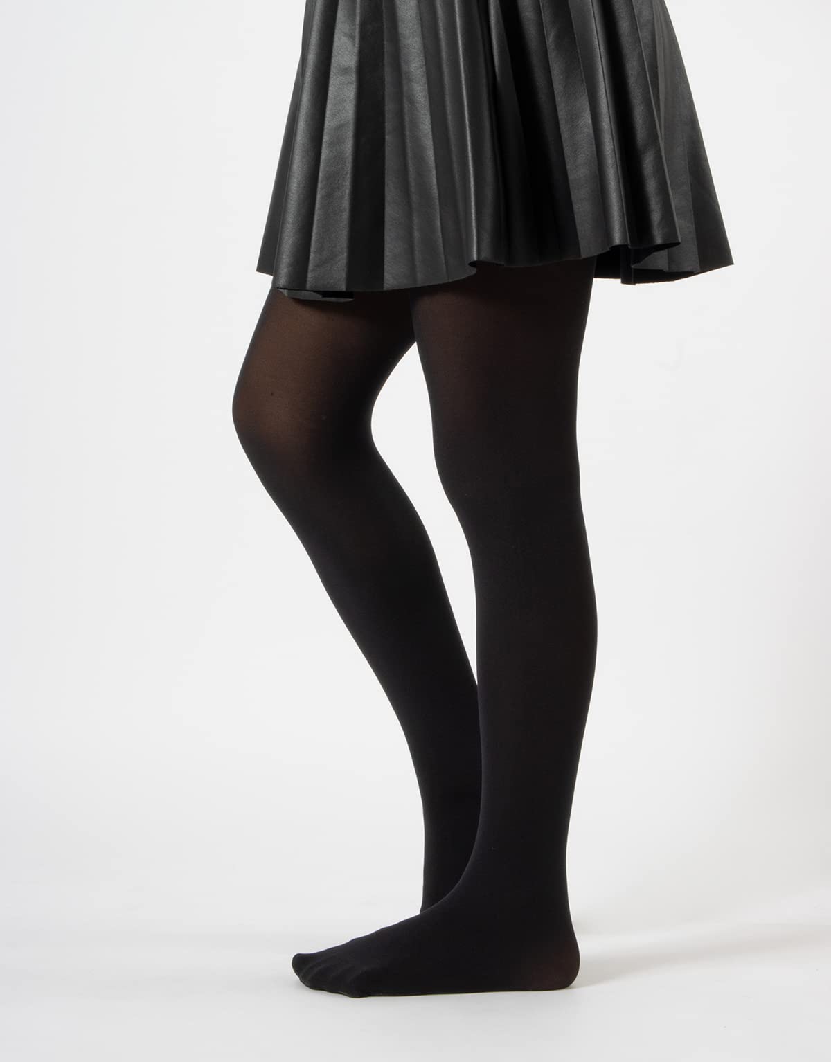 CALZITALY PACK 3 PAIRES Collant pour l’Ecole, Collants Fille en Microfibre, Collant Fille Opaque, de 2 à 14 Ans, Bleu, Noir, Gris, 60 DEN, Made in Italy