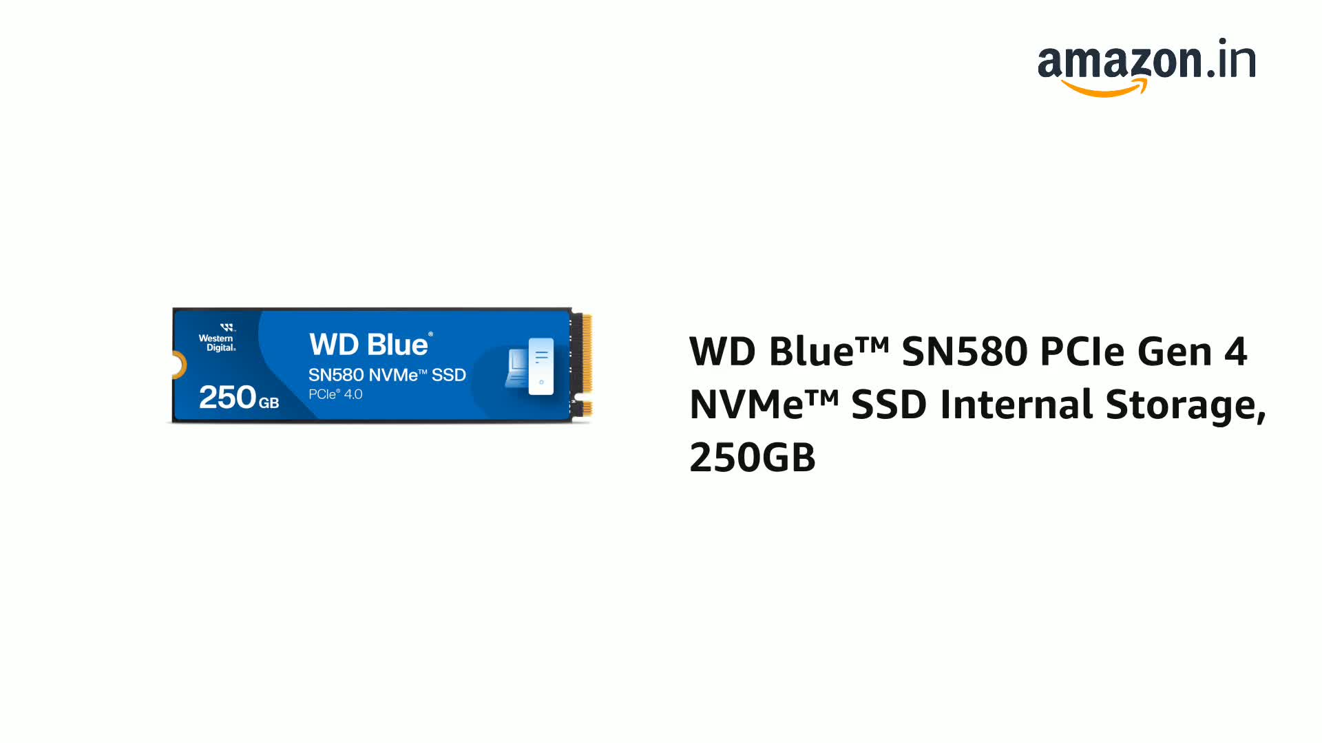 Western Digital WD Blue SN580 PCIe Gen 4 NVMe SSD