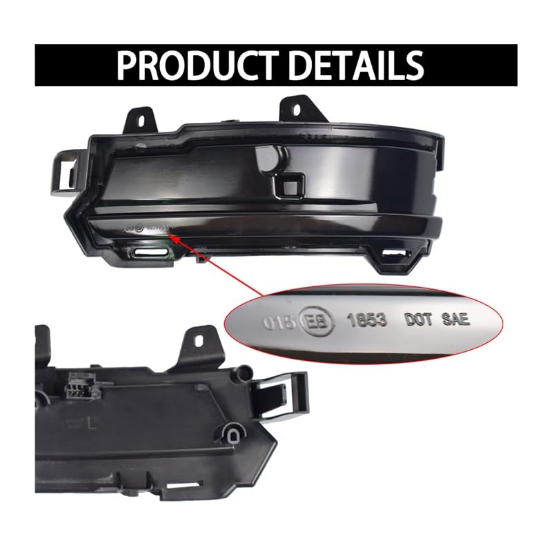 2 sztuk dynamiczny włączony kierunkowskaz lampa lusterka bocznego dla Discovery Sport Range Rover Evoque Velar jaguara f-pace e-pace