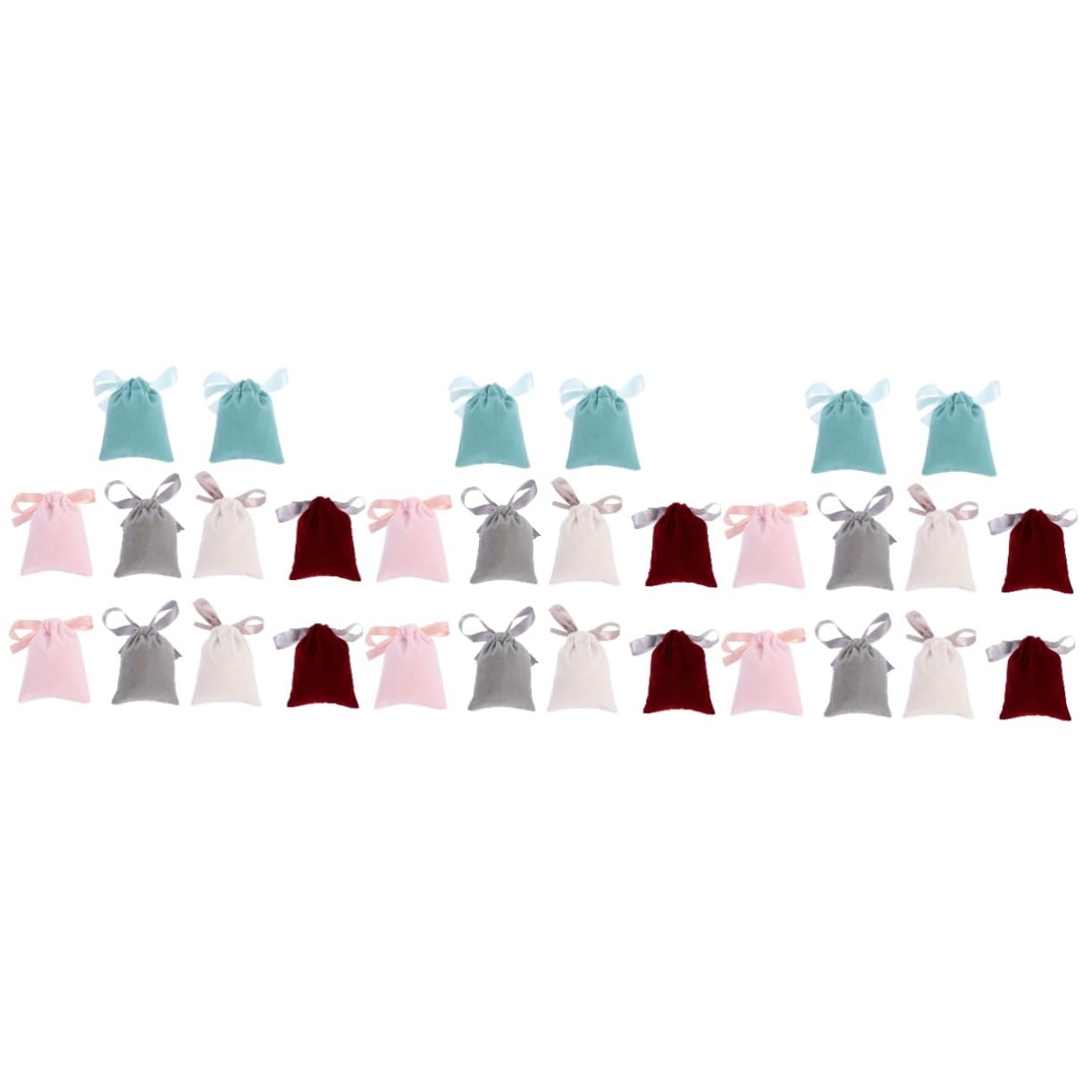 Beavorty 3 Set Borsa in Flanella Con Coulisse Mini Netto Sacchettini Bomboniere Comode Borse Con Coulisse Sacchetti Di Caramelle Portatili Borse Con Nastri Tessuti Felpati 10 Pezzi * 3