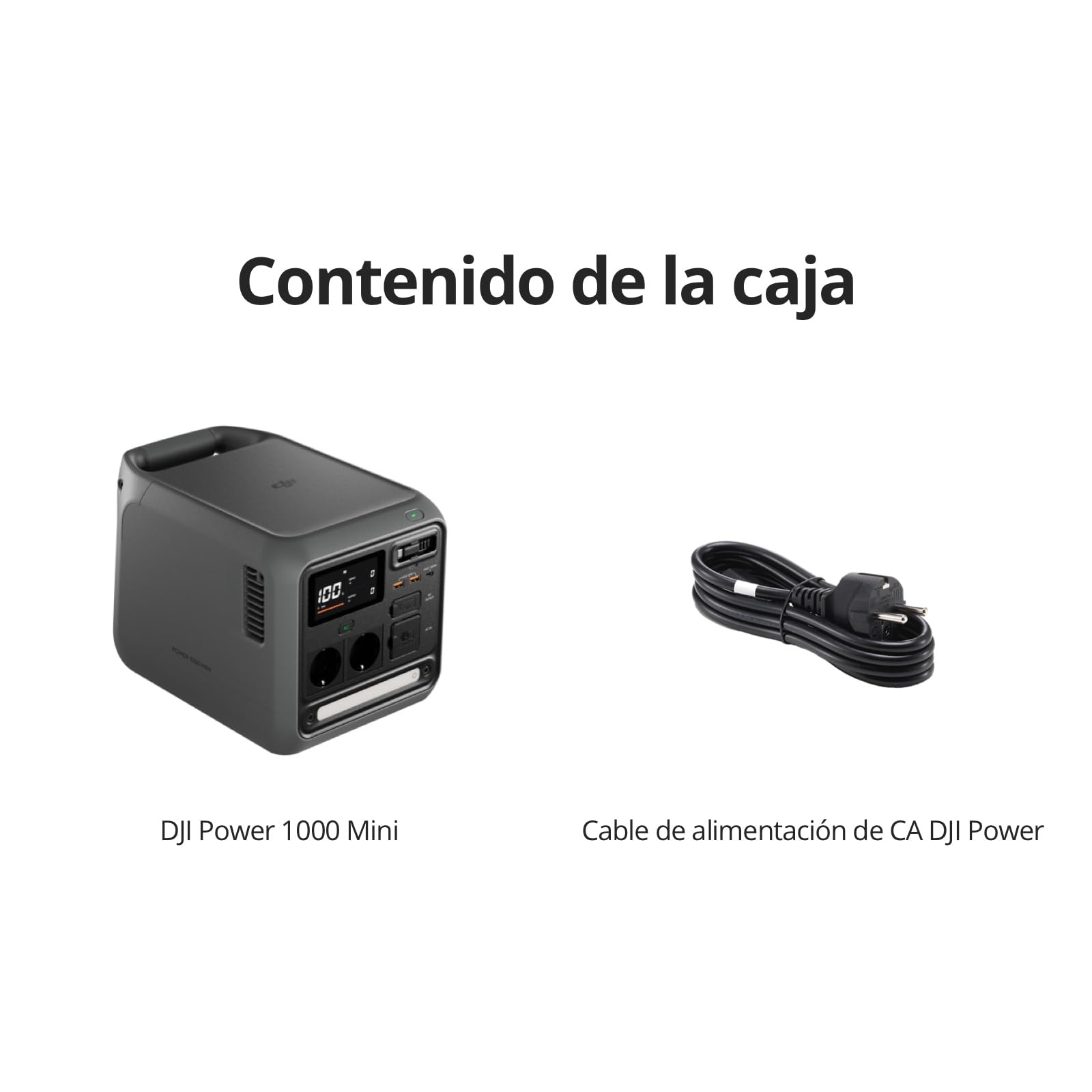 DJI Power 1000 Mini Estación de energía portátil, Batería LFP de 1008 Wh, Tamaño compacto, Salida máxima de 1000 W, Recarga del 0% al 80% en 58 minutos, Generador eléctrico para el hogar y camping