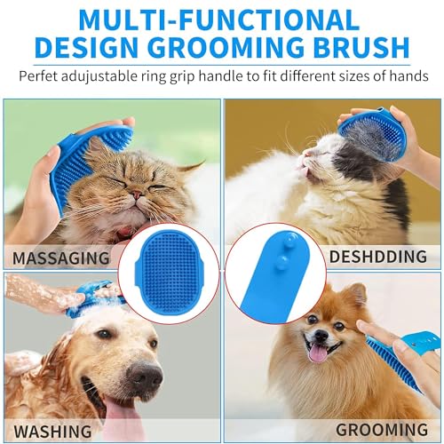 Getlaxme 3pcs Dog Soap Scrubber Dog Washing Brush Dog Shower Attachment Dog Scrubber For Bath Dog Shower Brush Dog Bath Scrubber dog brush bath scrub for dog Puppy Bathing Suitable For Short/Long Hair Getlaxme 3pcs Dog Soap Scrubber Dog Washing Brush Dog Shower Attachment Dog Scrubber For Bath Dog Shower Brush Dog Bath Scrubber dog brush bath scrub for dog Puppy Bathing Suitable For Short/Long Hair
