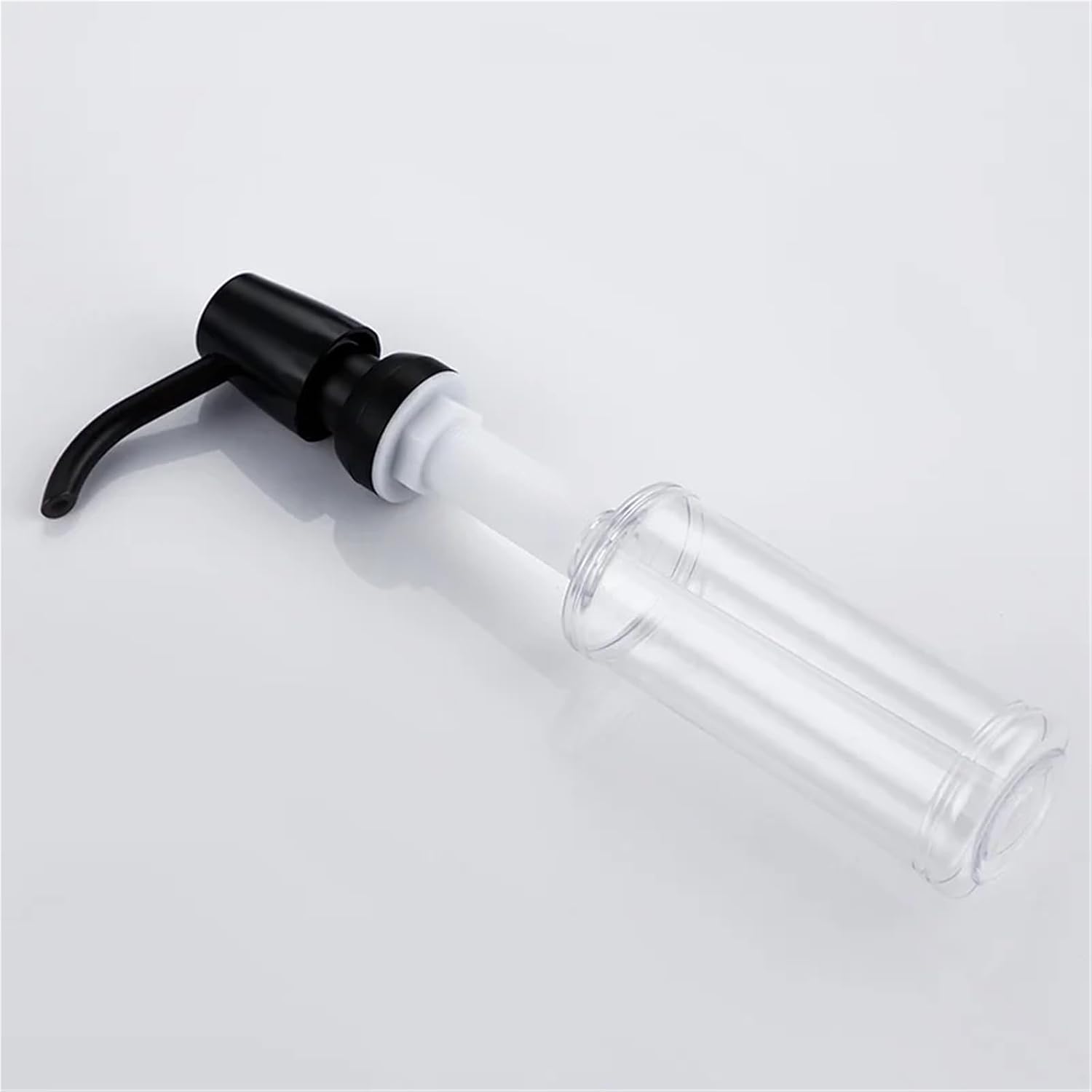 Kitchen Sink Soap Dispenser Black ABS Bottle 320ML 360 Degrees Swivel for Replacement Accessories