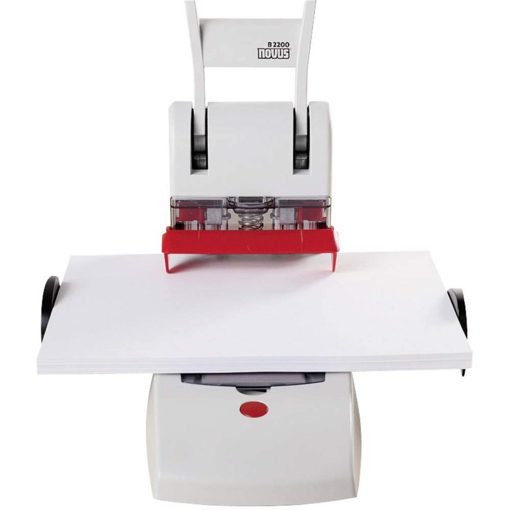 Novus B2200 - Perforadora de alto rendimiento (capacidad de perforación: 200 hojas), color gris claro
