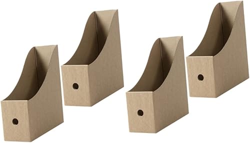 Ciieeo Caja de almacenamiento de archivos plegable para escritorio de oficina, sobres de vitela, librero de escritorio, caja de libros de cartón,