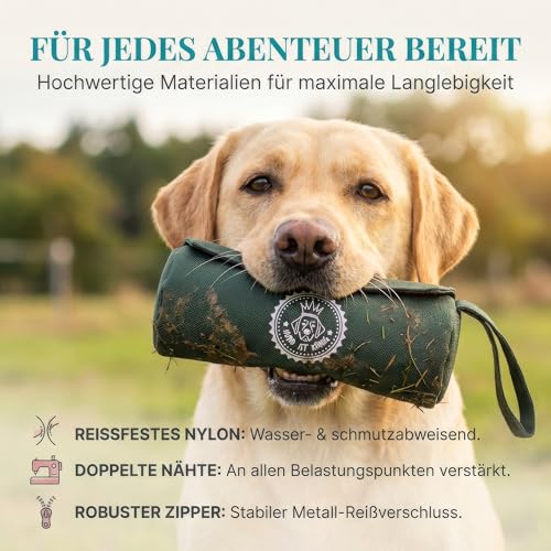HUND IST KÖNIG Futterdummy für Hunde - Apportierbeutel für Hunde/Futterbeutel Hundetraining klein - Für alle Hunderassen - Perfekt für Dummy Hundetraining + Trainings-eBook, Futterbeutel-Hund