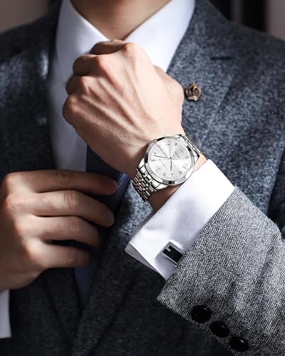 Image of PINDOWS Watch for Men Big Dial Analog Digital Black Silicone Sport Multifunction Luminous LED Dial Waterproof Watches Fashion Wristwatches