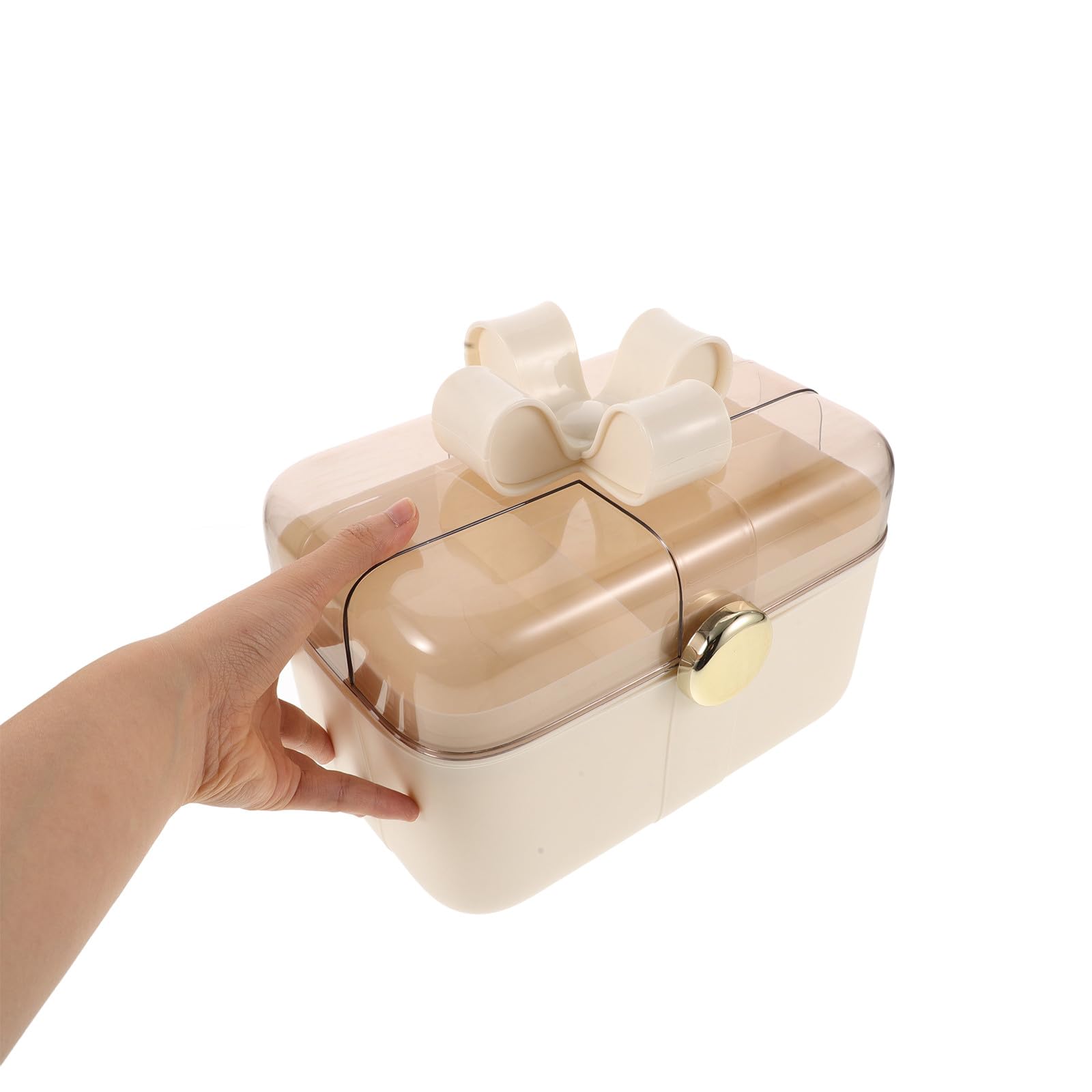 VICASKY Scatola Portaoggetti per Accessori per Chioma da Scrivania, Organizer con Maniglia e Coperchio, Contenitore Multifunzionale Resistente per Ragazzo Ragazza e Viaggi, Ampia Capacità