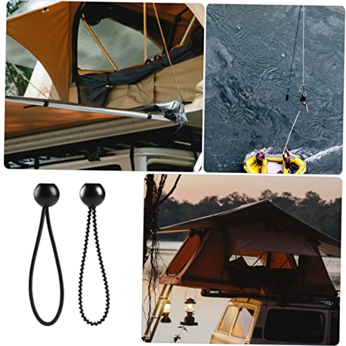BESPORTBLE 30 Pçs Tiras Elásticas De Cordão Elástico Laços De Dossel Tiras Elásticas De Lona Preta C