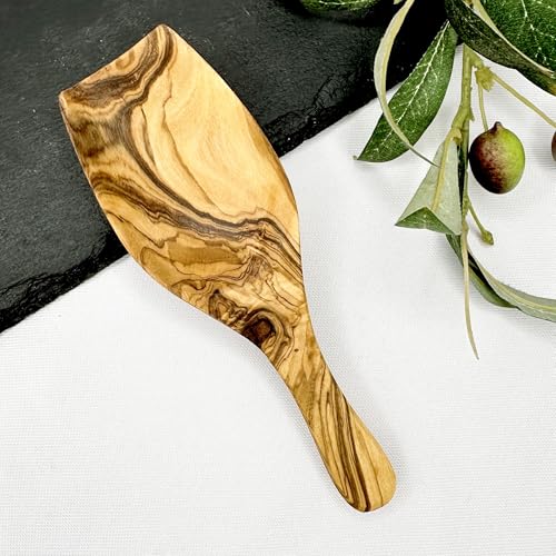 Gewürzschaufel aus Olivenholz – handgefertigter Gewürz- und Dosierer-Löffel, Lebensmittel-Scoop für Salz, Zucker & Kräuter – robustes Küchenutensil, natürlicher Holzlöffel