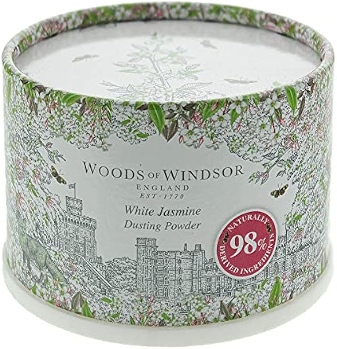 White Jasmine by Woods of Windsor 3.5 oz Body Dusting Powder with Puff