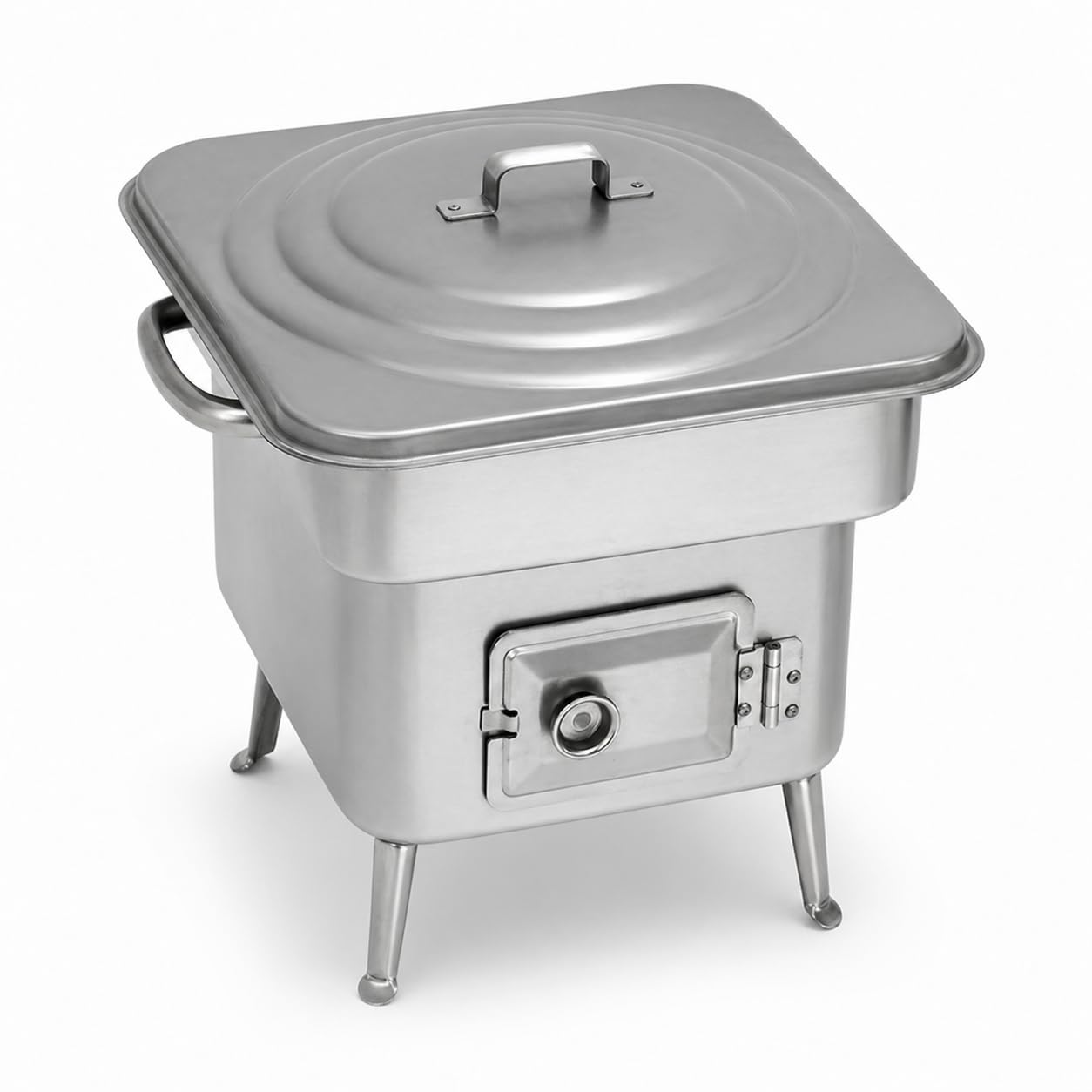 Barbecue a Carbonella Acciaio – Fornacella Piccola BBQ Portatile Griglia Brace per Giardino Terrazza Camping – Carbonella e Legna – Grigliata Famiglia Outdoor