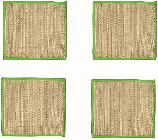 Organic Korai Pai/Kusha Grass/Pattu paai Chatai Assan Handmade Sitting Mat (16" X 12", Multicolour) Pack of 2 image 4