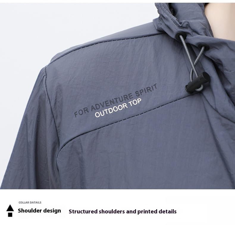 Chaqueta para hombre con capucha ajustable y bolsillos con cremallera miniatura 5