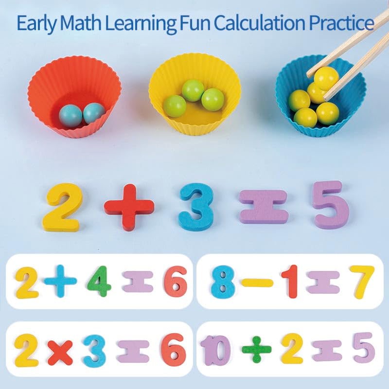 KUKUTrue® Montessori Toy for 3 4 5 Years, Number Toy, Educational Toys, Motor Skill Toys, Hand-Eye Coordination - Image 4