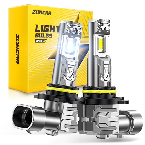 Image of 9005 Light Bulbs, 8X Ultra Brightness HB3 9005 Lights, 6500K Cool White Bulbs, Real 1:1 Mini Size Plug and Play, IP68 Waterproof, Pack of 2