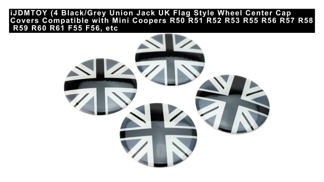 Amazon.com: iJDMTOY Black/Grey Union Jack UK Flag Style