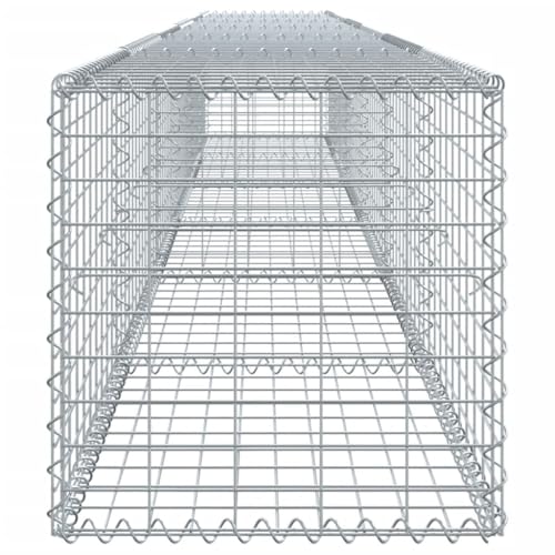 Gabion avec couvercle 600 cm panier à pierre aménagement paysager
